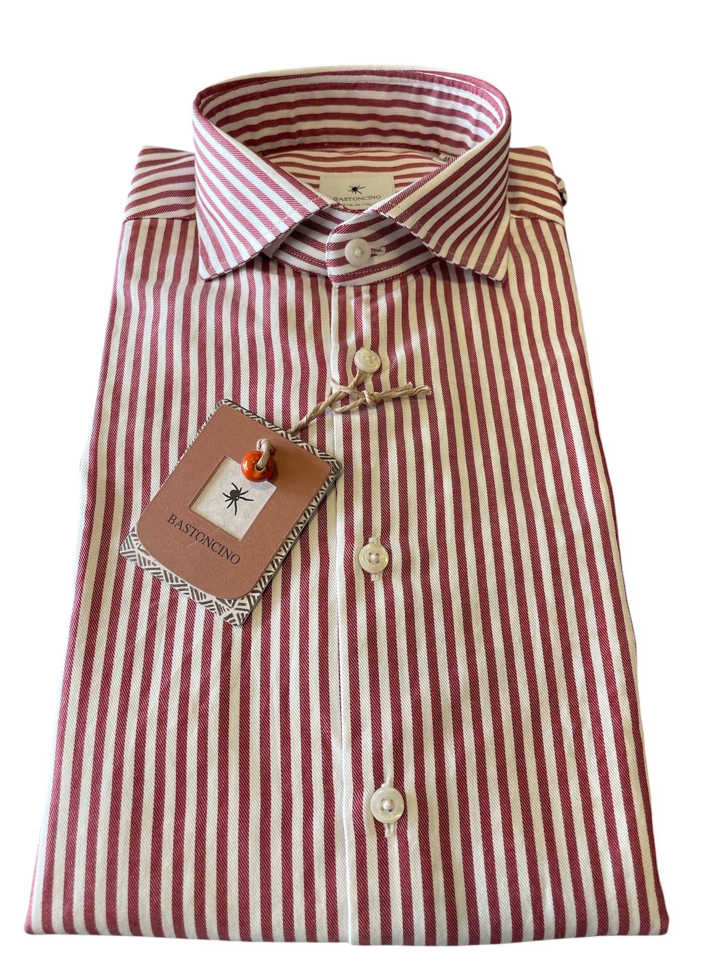 Camicia-Bastoncino-Riga-Rossa-Cotone