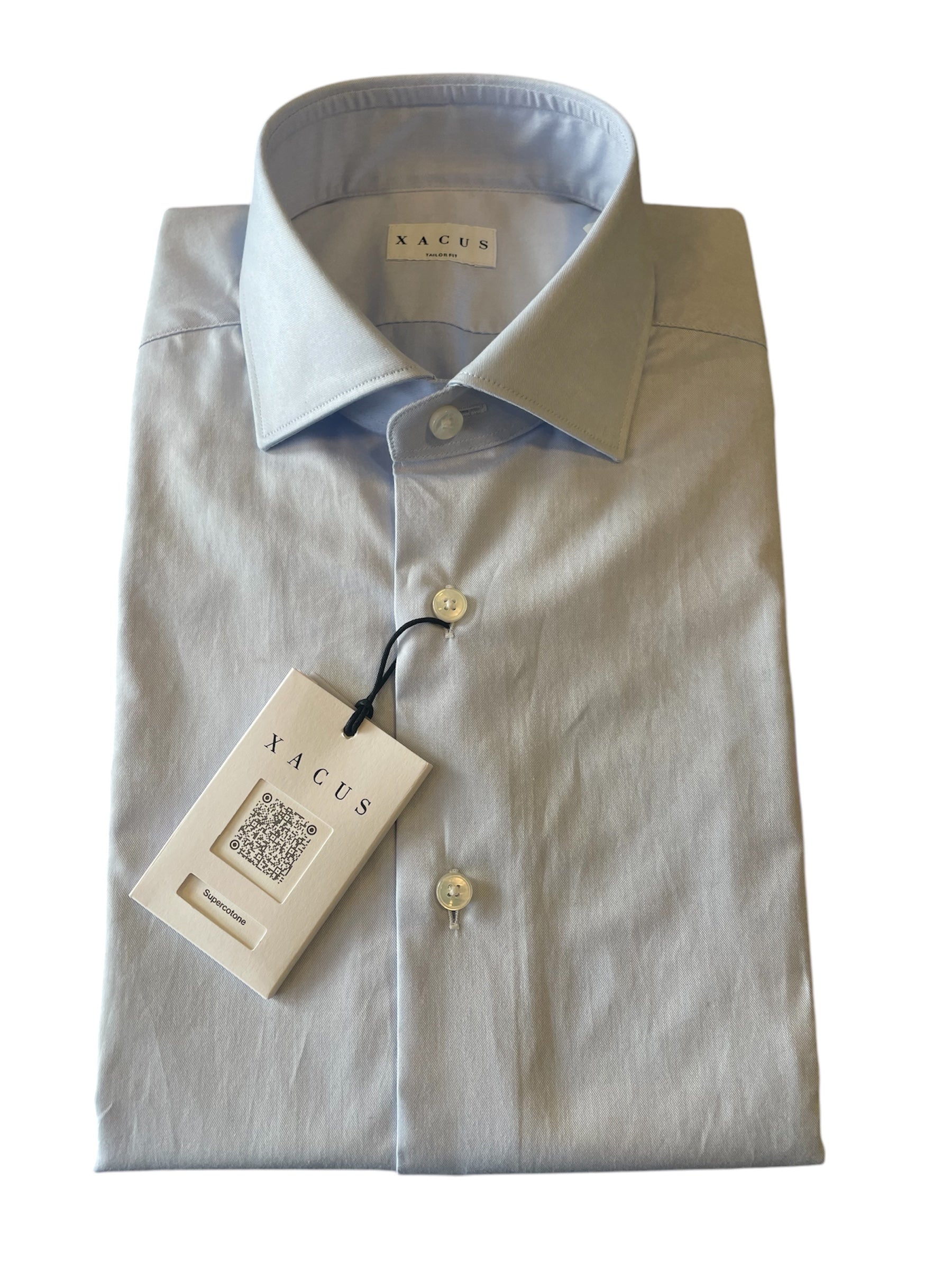 Camicia-Cotone-Xacus-Azzurra