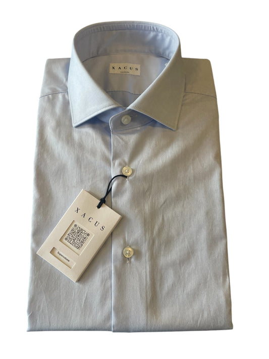 Camicia-Cotone-Xacus-Azzurra