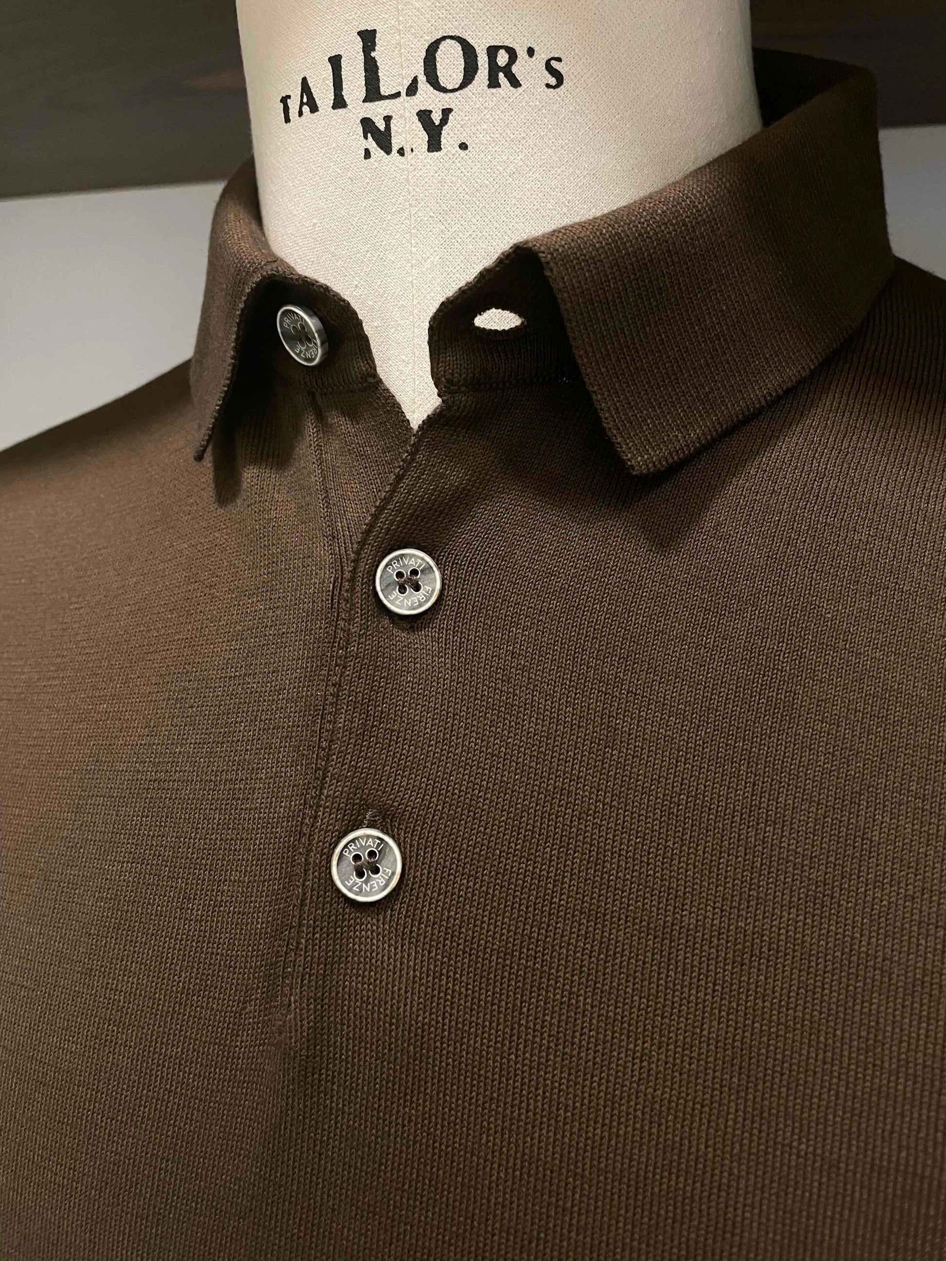 Polo-Privati-Firenze-Cotone-Marrone-