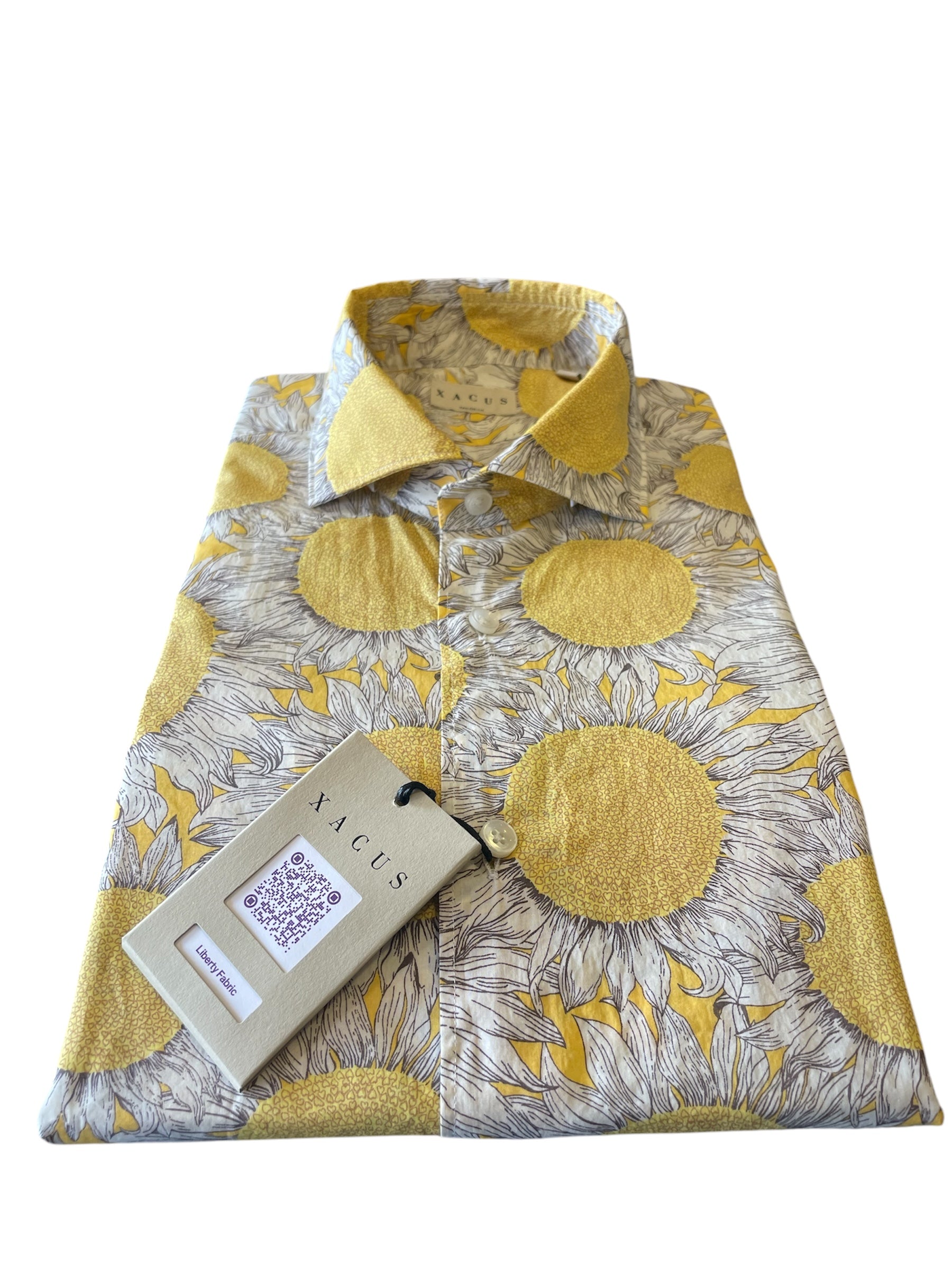 camicia-xacus-stampa-girasoli-cotone